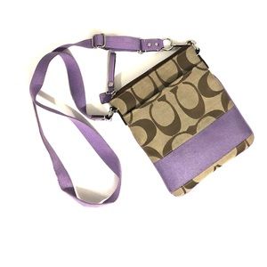 Purple coach crossbody purse